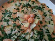 Käse-Melonen-Salat
